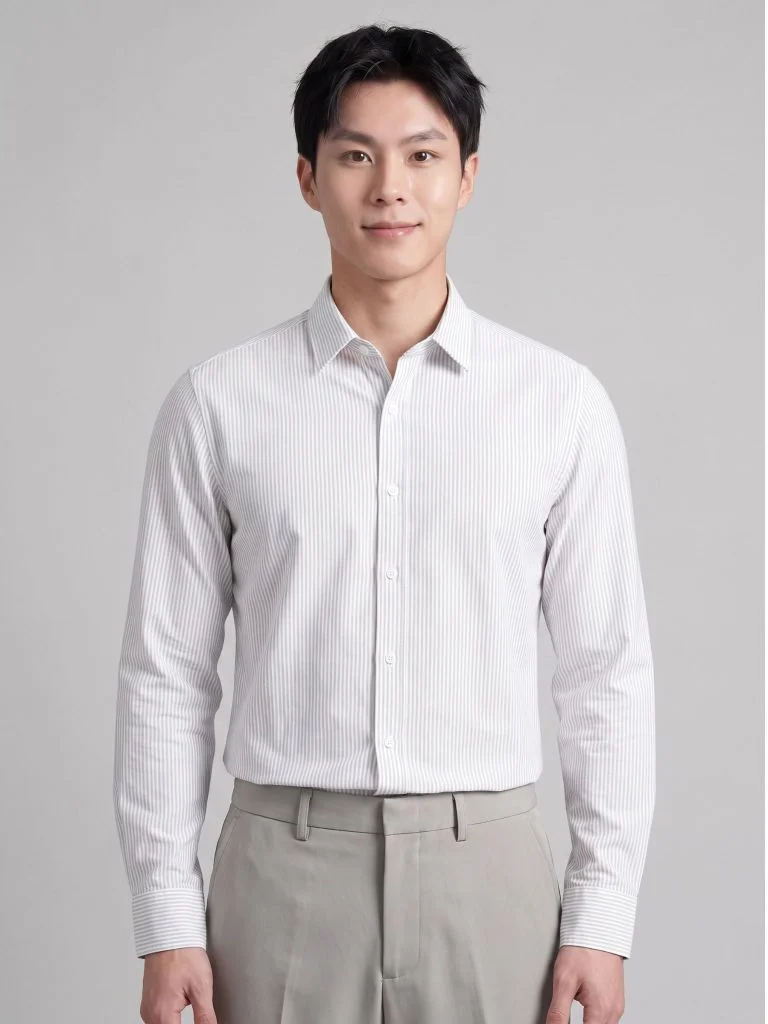 Áo Sơ Mi Nam Tay Dài Warp Knit Form Slim